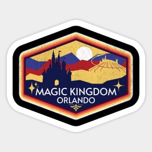 Distressed Magic Kingdom Orlando Vintage Retro Design Sticker